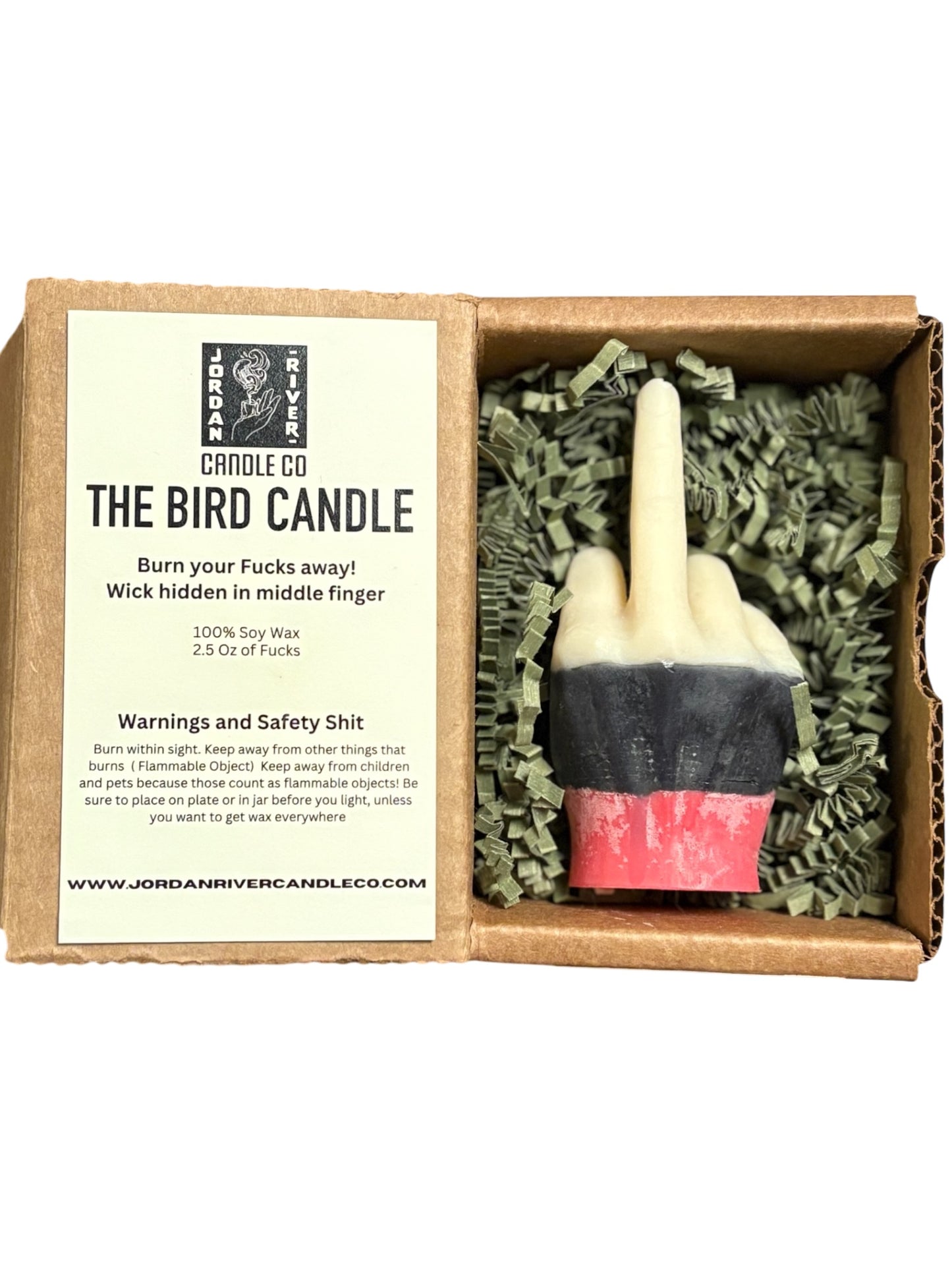 The Bird Candle  - Colour: White, Black & Red